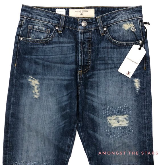 Miss Me Vintage Eagle Embroidered Boyfriend Jeans - Picture 6 of 12